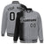 Custom Gray Black Pinstripe Black-White Gradient Fashion Varsity Full-Snap Jacket