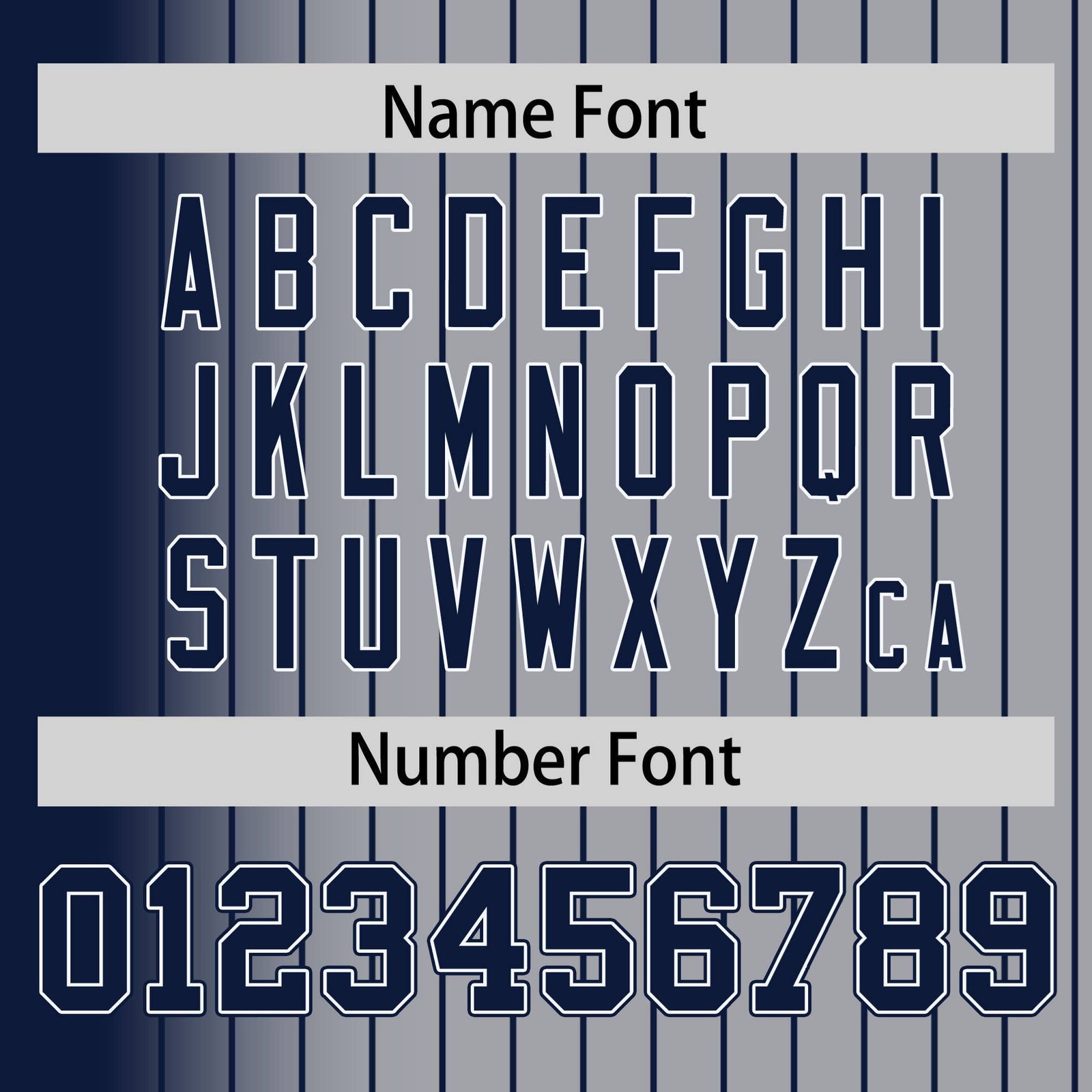 Custom Gray Navy Pinstripe Navy-White Gradient Fashion Varsity Full-Snap Jacket