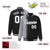 Custom Black Gray Pinstripe White-Gray Gradient Fashion Varsity Full-Snap Jacket