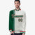 Custom Cream Green Pinstripe Red-Green Gradient Fashion Varsity Full-Snap Jacket