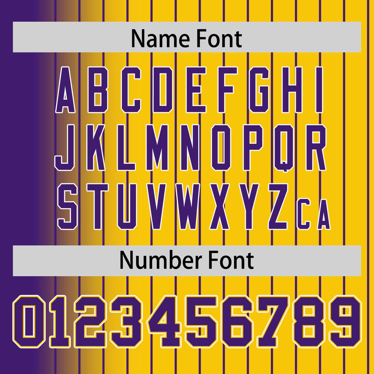 Custom Gold Purple Pinstripe White-Purple Gradient Fashion Varsity Full-Snap Jacket