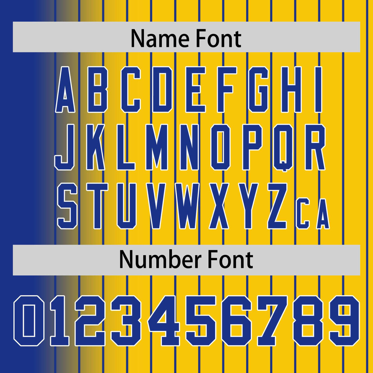 Custom Gold Royal-Blue Pinstripe White-Royal Blue Gradient Fashion Varsity Full-Snap Jacket