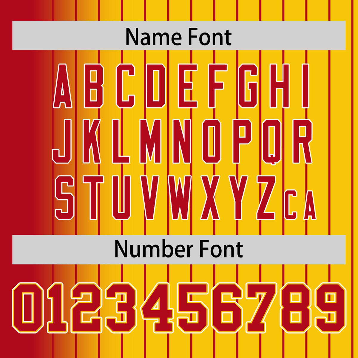 Custom Gold Red Pinstripe White-Red Gradient Fashion Varsity Full-Snap Jacket