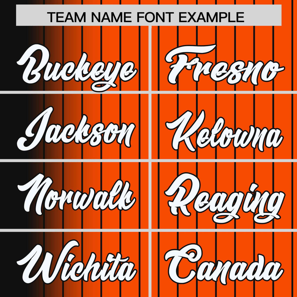 Custom Orange Black Pinstripe White-Black Gradient Fashion Varsity Full-Snap Jacket