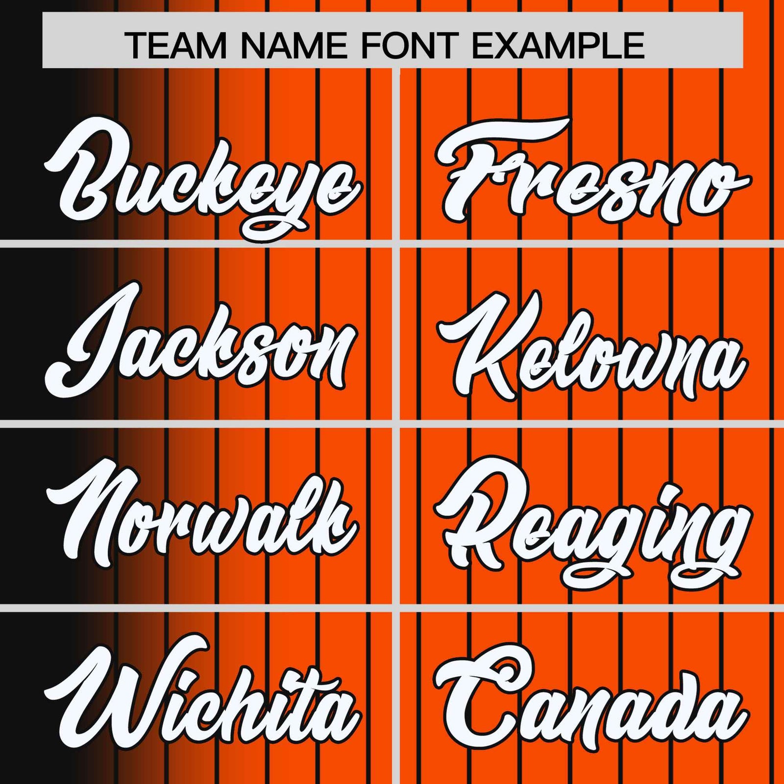 Custom Orange Black Pinstripe White-Black Gradient Fashion Varsity Full-Snap Jacket