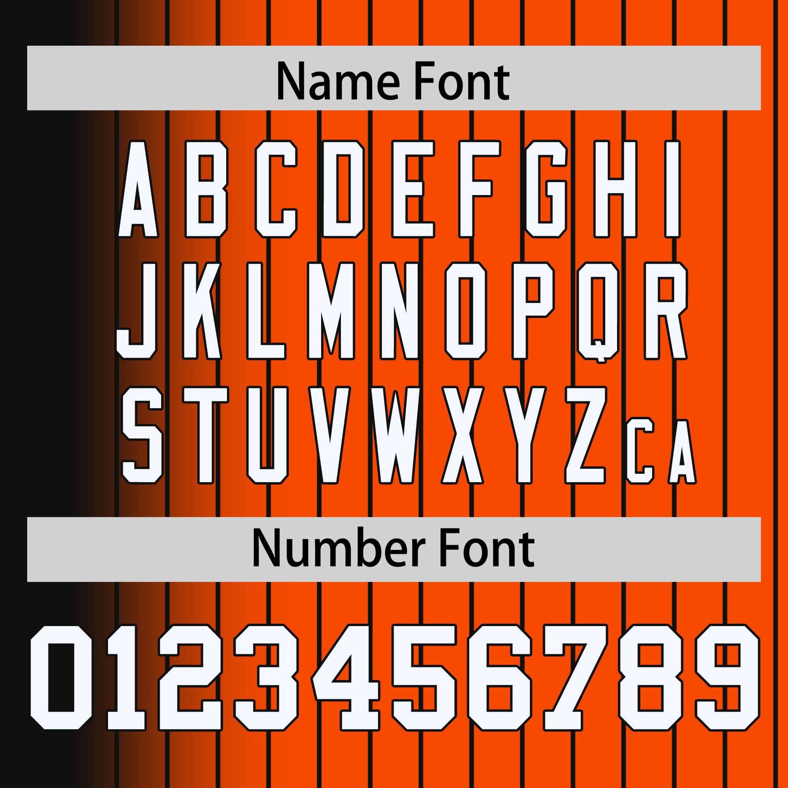 Custom Orange Black Pinstripe White-Black Gradient Fashion Varsity Full-Snap Jacket