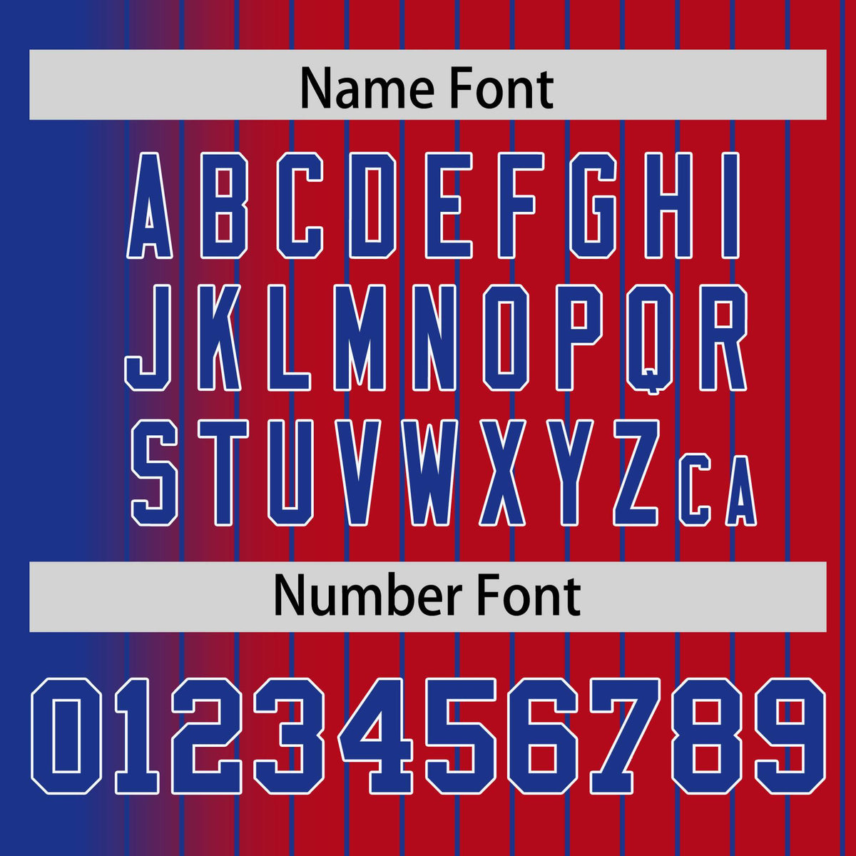 Custom Red Royal Blue Pinstripe White-Royal Blue Gradient Fashion Varsity Full-Snap Jacket