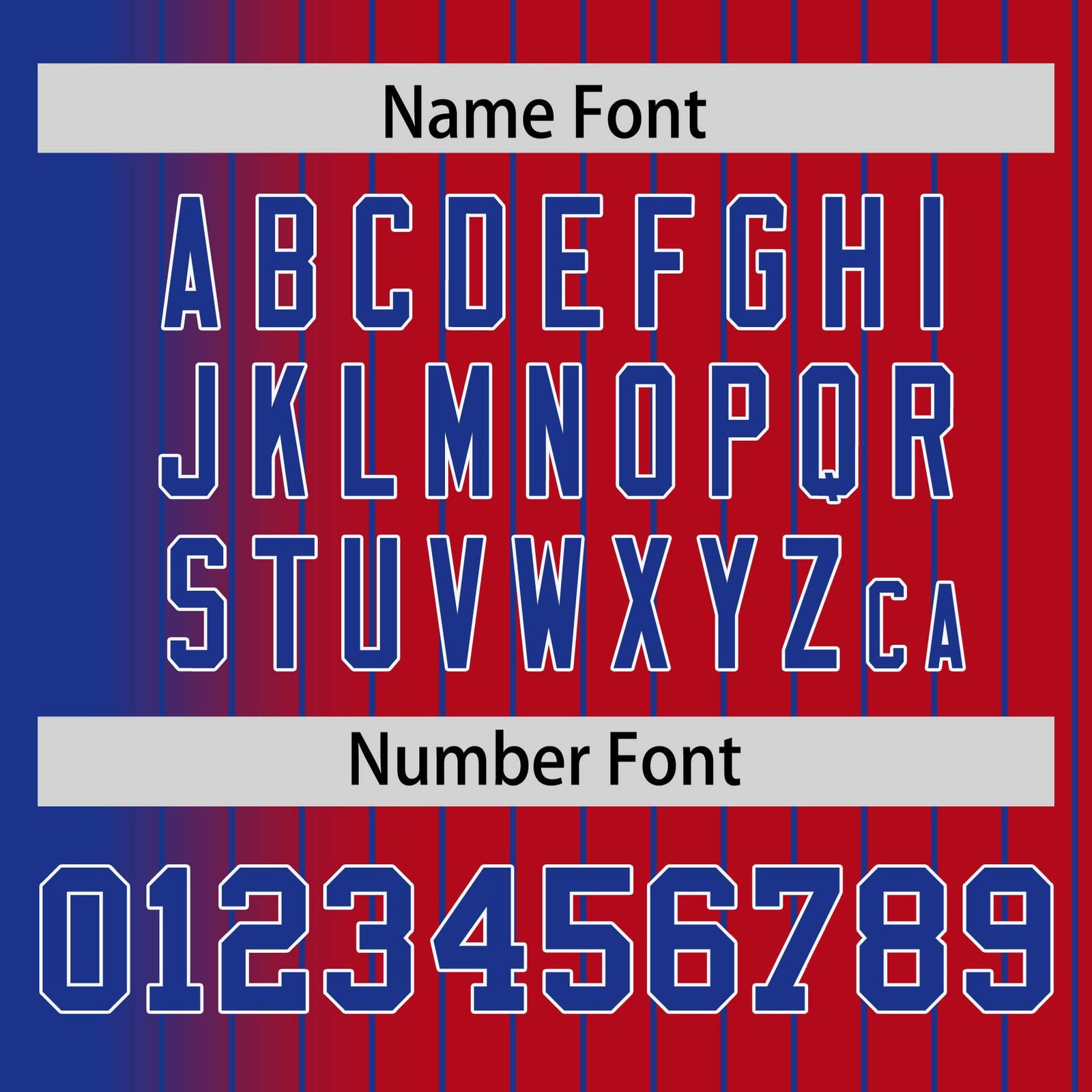 Custom Red Royal Blue Pinstripe White-Royal Blue Gradient Fashion Varsity Full-Snap Jacket