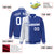 Custom Royal Blue White Pinstripe Royal Blue-White Gradient Fashion Varsity Full-Snap Jacket