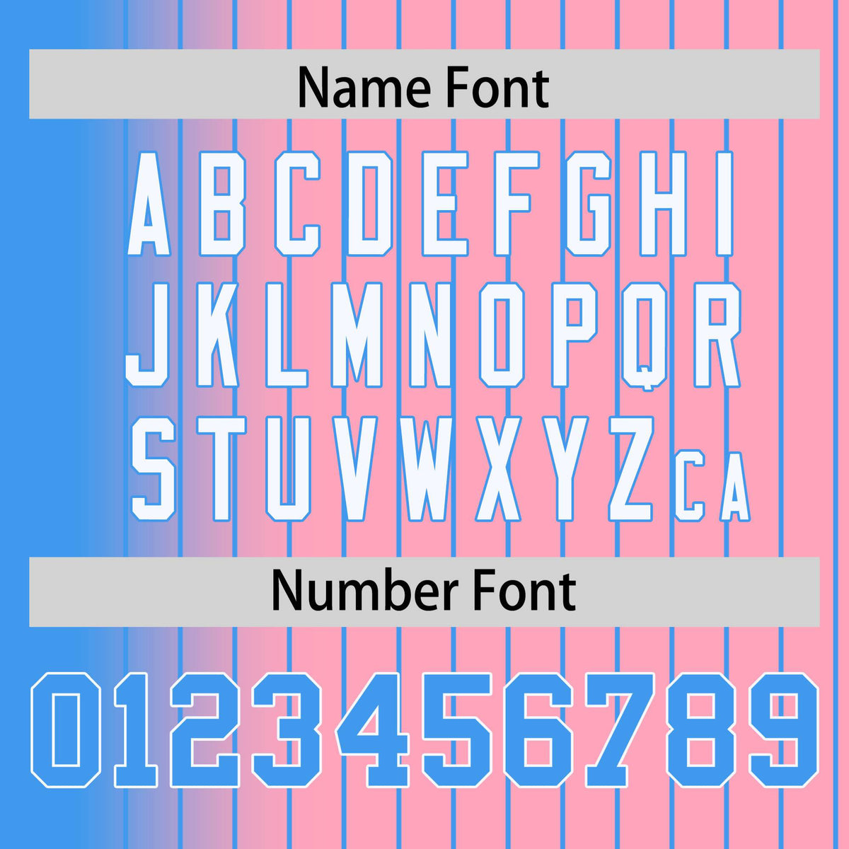 Custom Light Pink Powder-Blue Pinstripe White-Powder Blue Gradient Fashion Varsity Full-Snap Jacket