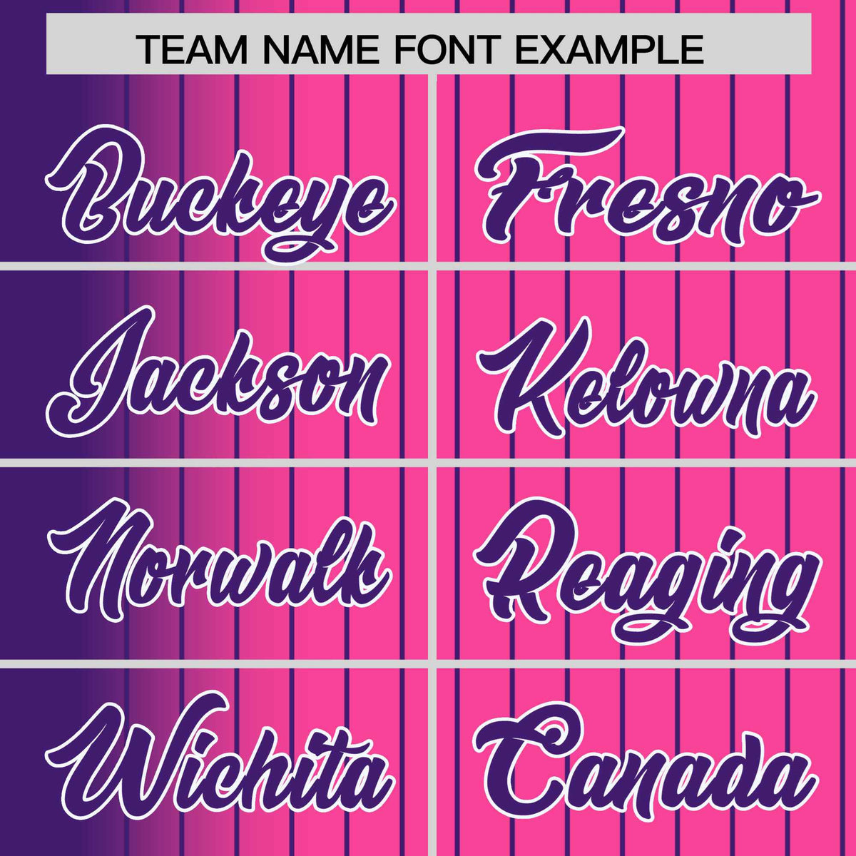 Custom Pink Purple Pinstripe White-Purple Gradient Fashion Varsity Full-Snap Jacket