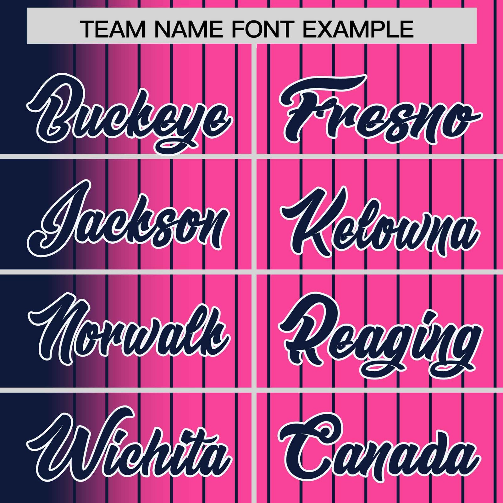 Custom Pink Navy Pinstripe White-Navy Gradient Fashion Varsity Full-Snap Jacket