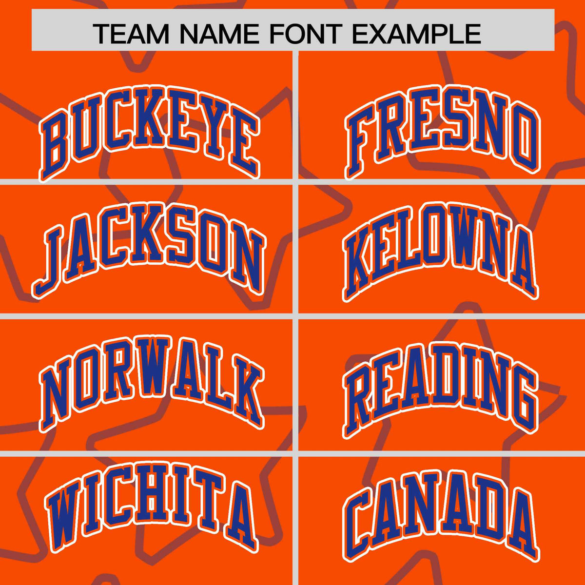 Custom Orange-Royal Blue Varsity Full-Snap Star Pattern Letterman Baseball Jacket