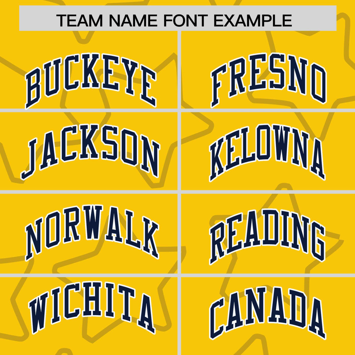 Custom Gold Navy-White Varsity Full-Snap Star Pattern Letterman Baseball Jacket