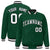 Custom Green White-Black Varsity Full-Snap Star Pattern Letterman Baseball Jacket