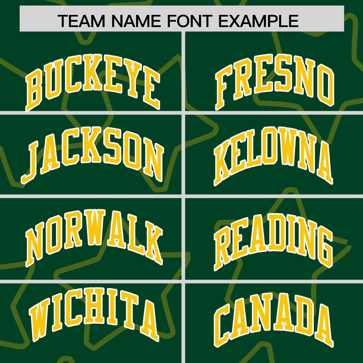 Custom Green Gold-White Varsity Full-Snap Star Pattern Letterman Baseball Jacket