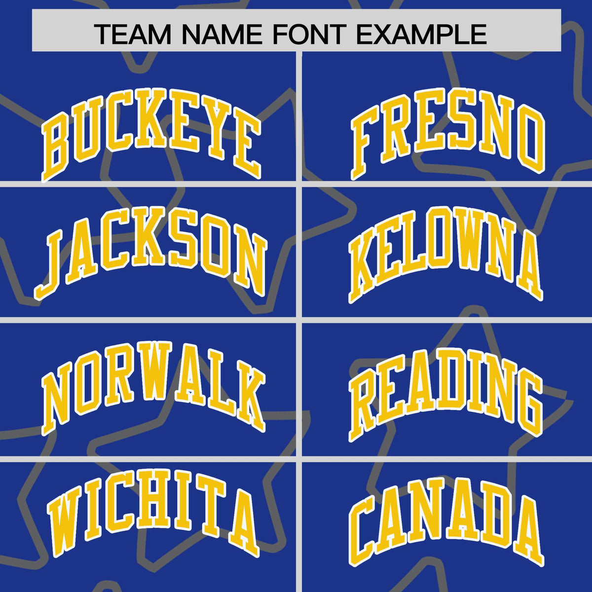 Custom Royal Blue Gold-White Varsity Full-Snap Star Pattern Letterman Baseball Jacket