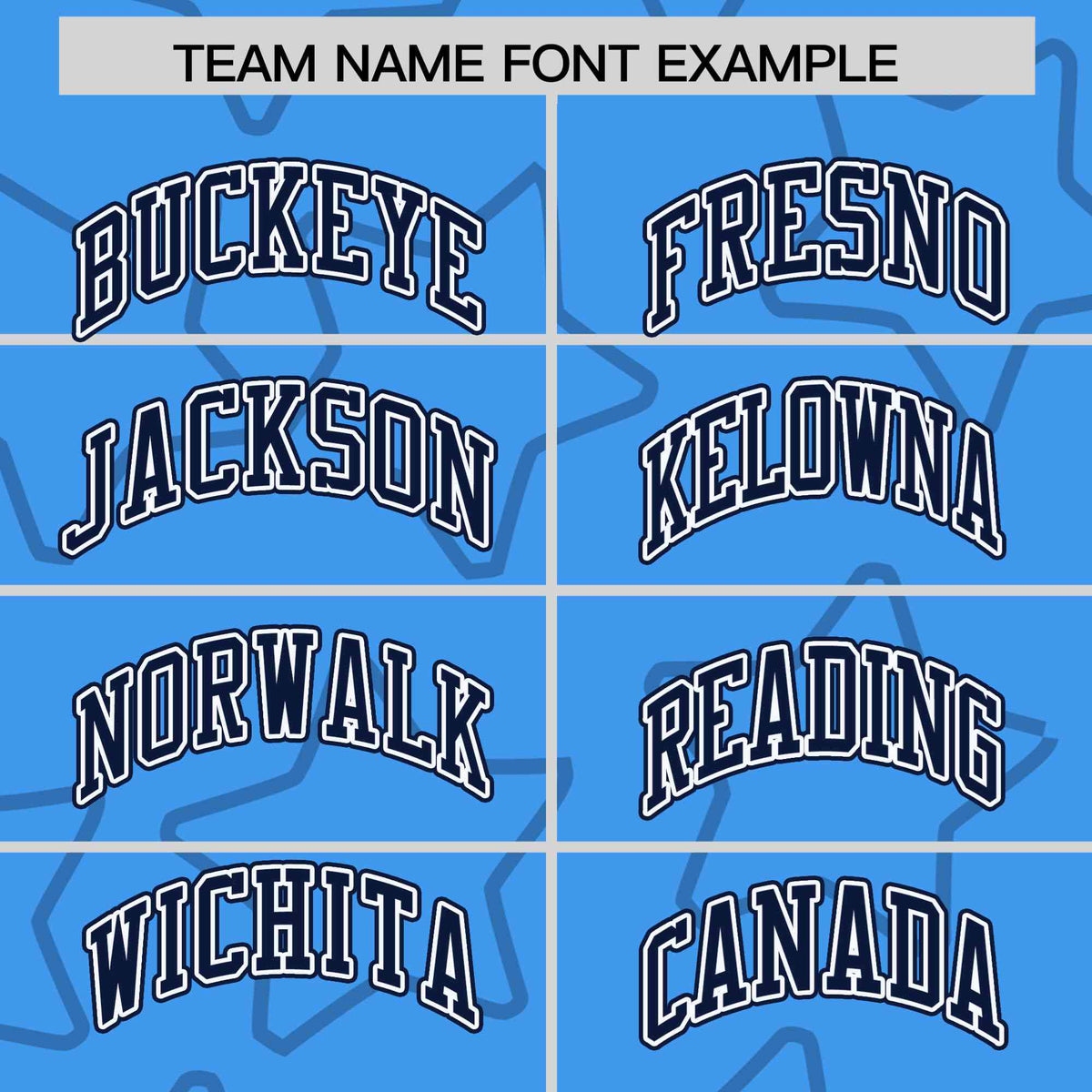 Custom Powder Blue Navy-White Varsity Full-Snap Star Pattern Letterman Baseball Jacket