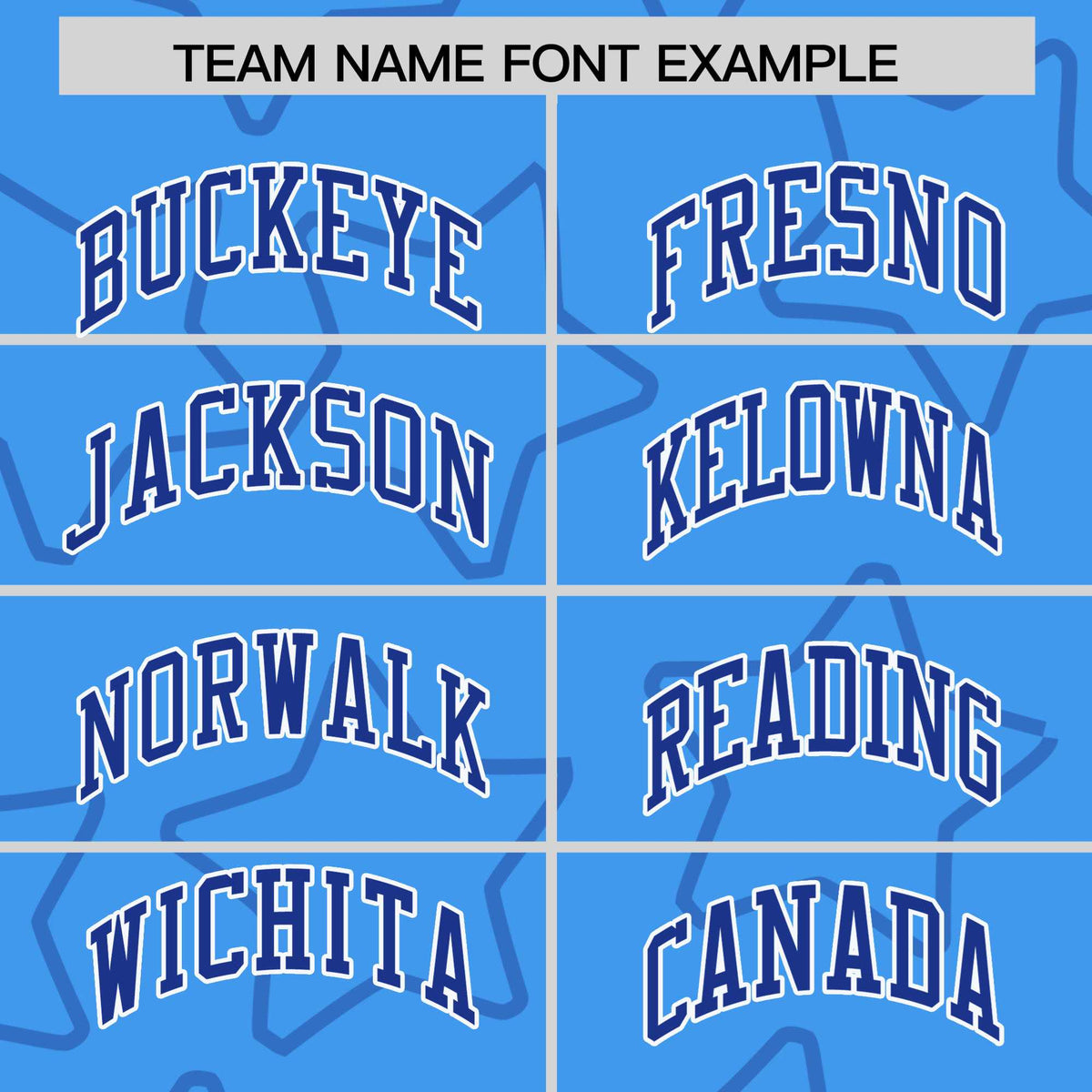 Custom Powder Blue Royal Blue-White Varsity Full-Snap Star Pattern Letterman Baseball Jacket