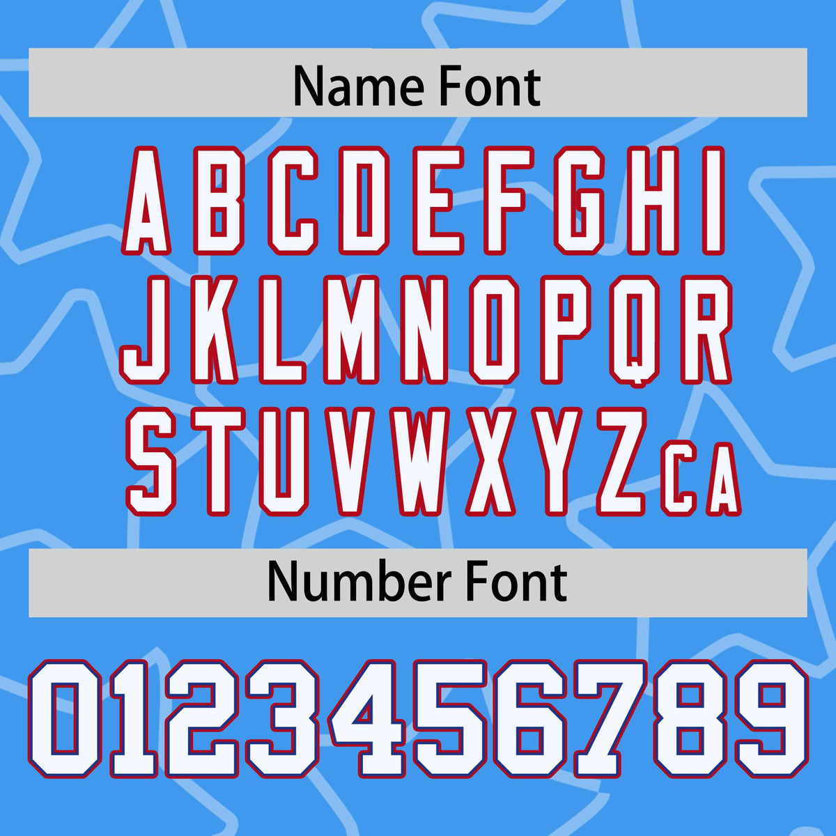 Custom Powder Blue White-Red Varsity Full-Snap Star Pattern Letterman Baseball Jacket