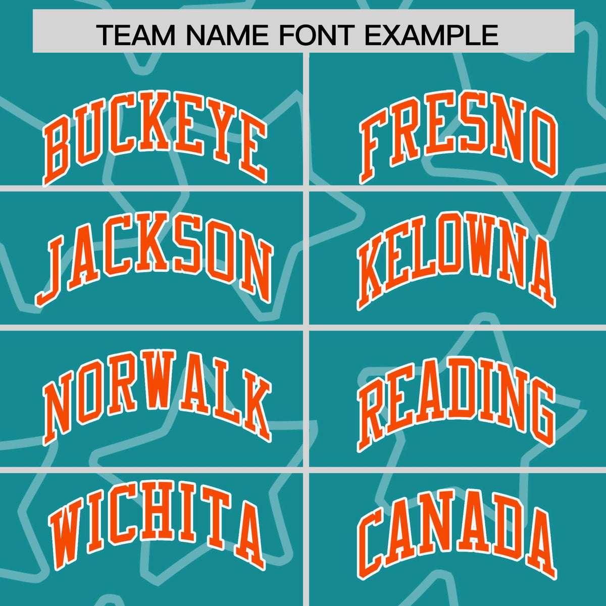 Custom Aqua Orange-White Varsity Full-Snap Star Pattern Letterman Baseball Jacket