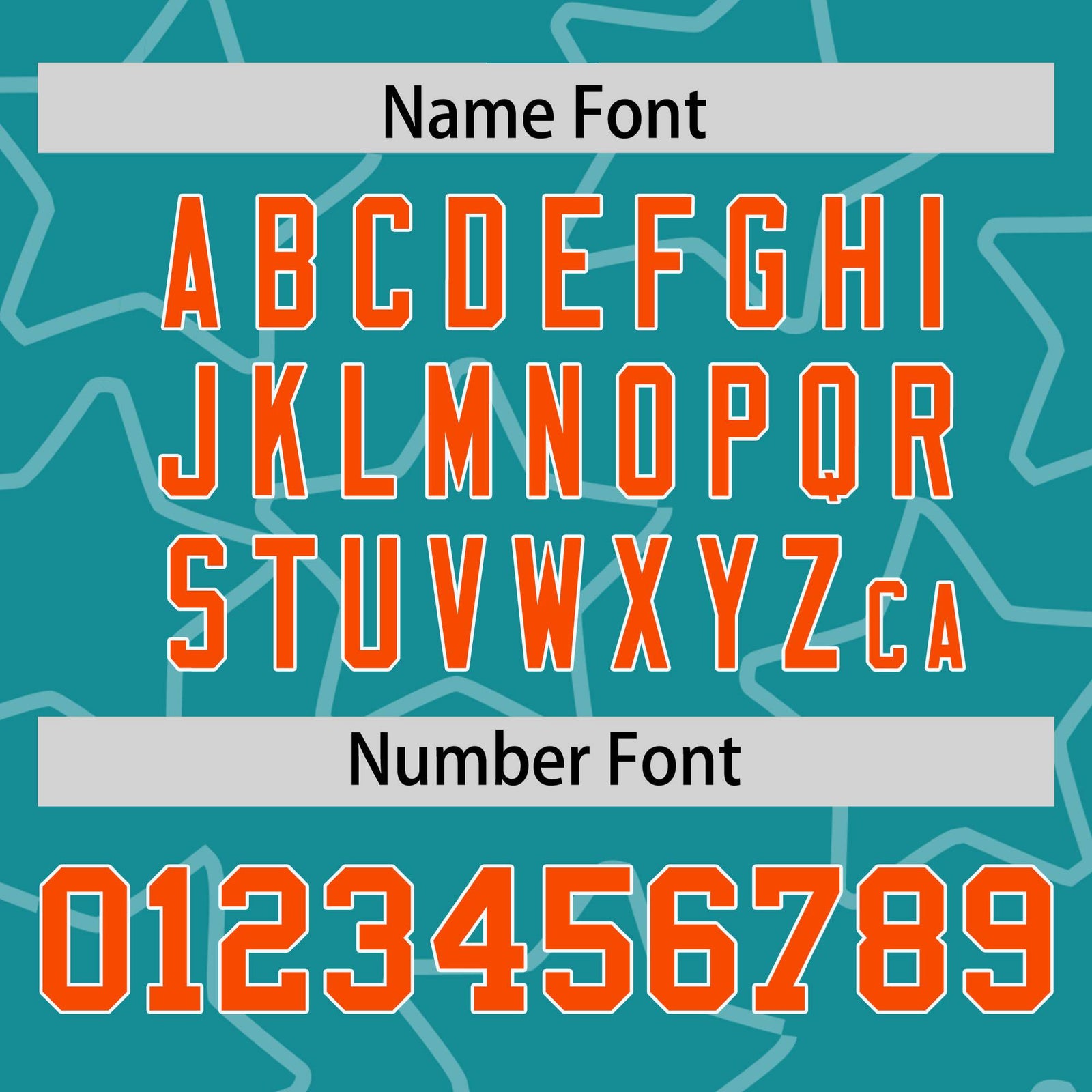 Custom Aqua Orange-White Varsity Full-Snap Star Pattern Letterman Baseball Jacket