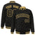 Custom Black Old-Gold Varsity Full-Snap Star Pattern Letterman Baseball Jacket