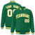 Custom Kelly Green White-Gold Varsity Full-Snap Star Pattern Letterman Baseball Jacket