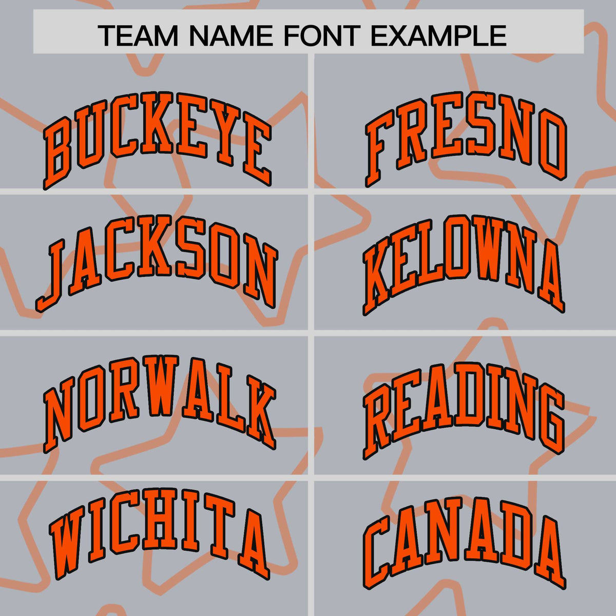 Custom Gray Orange-Black Varsity Full-Snap Star Pattern Letterman Baseball Jacket