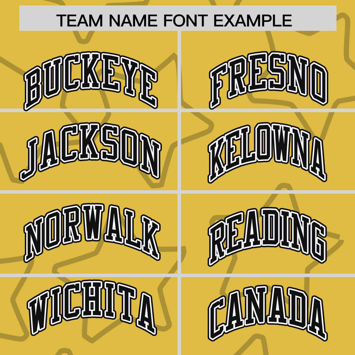 Custom Old Gold Black-White Varsity Full-Snap Star Pattern Letterman Baseball Jacket