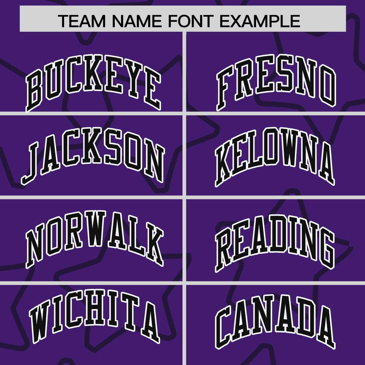 Custom Purple Black-White Varsity Full-Snap Star Pattern Letterman Baseball Jacket