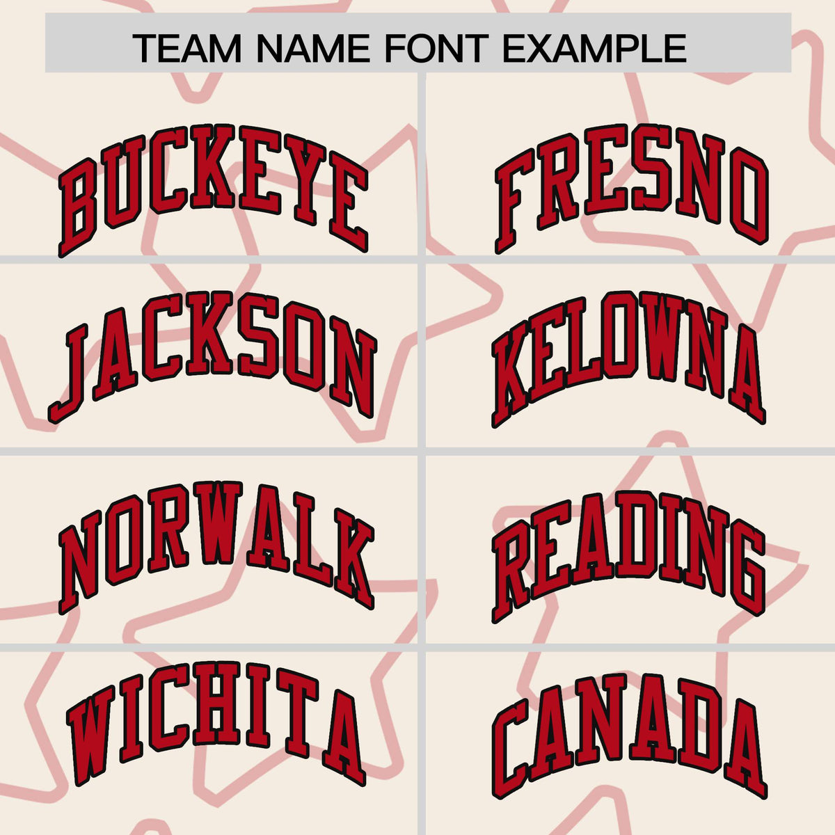 Custom Cream Red-Black Varsity Full-Snap Star Pattern Letterman Baseball Jacket