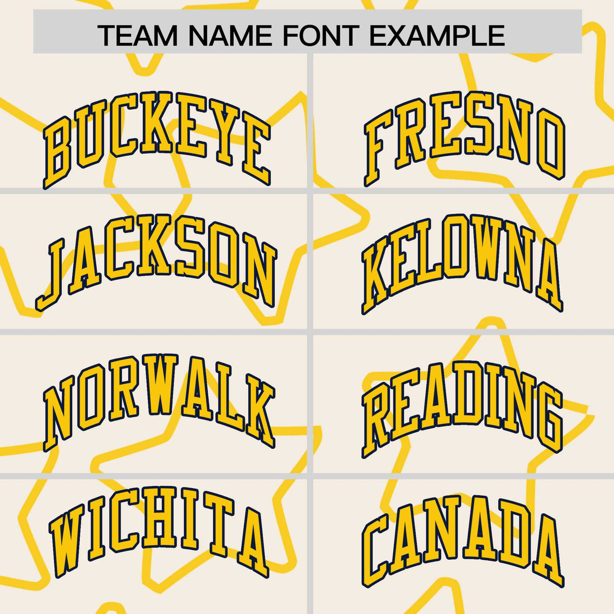 Custom Cream Gold-Navy Varsity Full-Snap Star Pattern Letterman Baseball Jacket