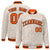 Custom Cream Orange-Black Varsity Full-Snap Star Pattern Letterman Baseball Jacket