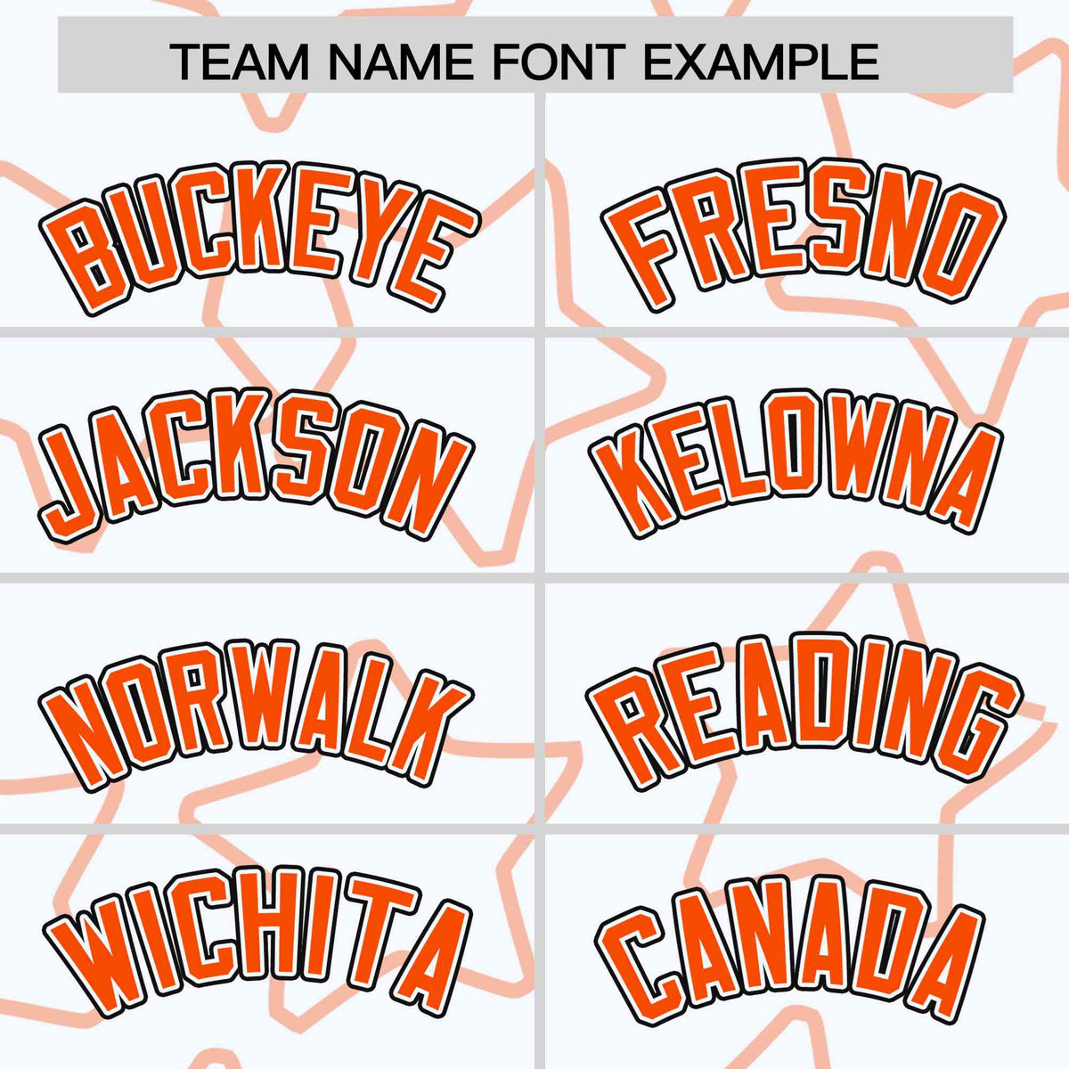 Custom White Orange-Black Varsity Full-Snap Star Pattern Letterman Baseball Jacket