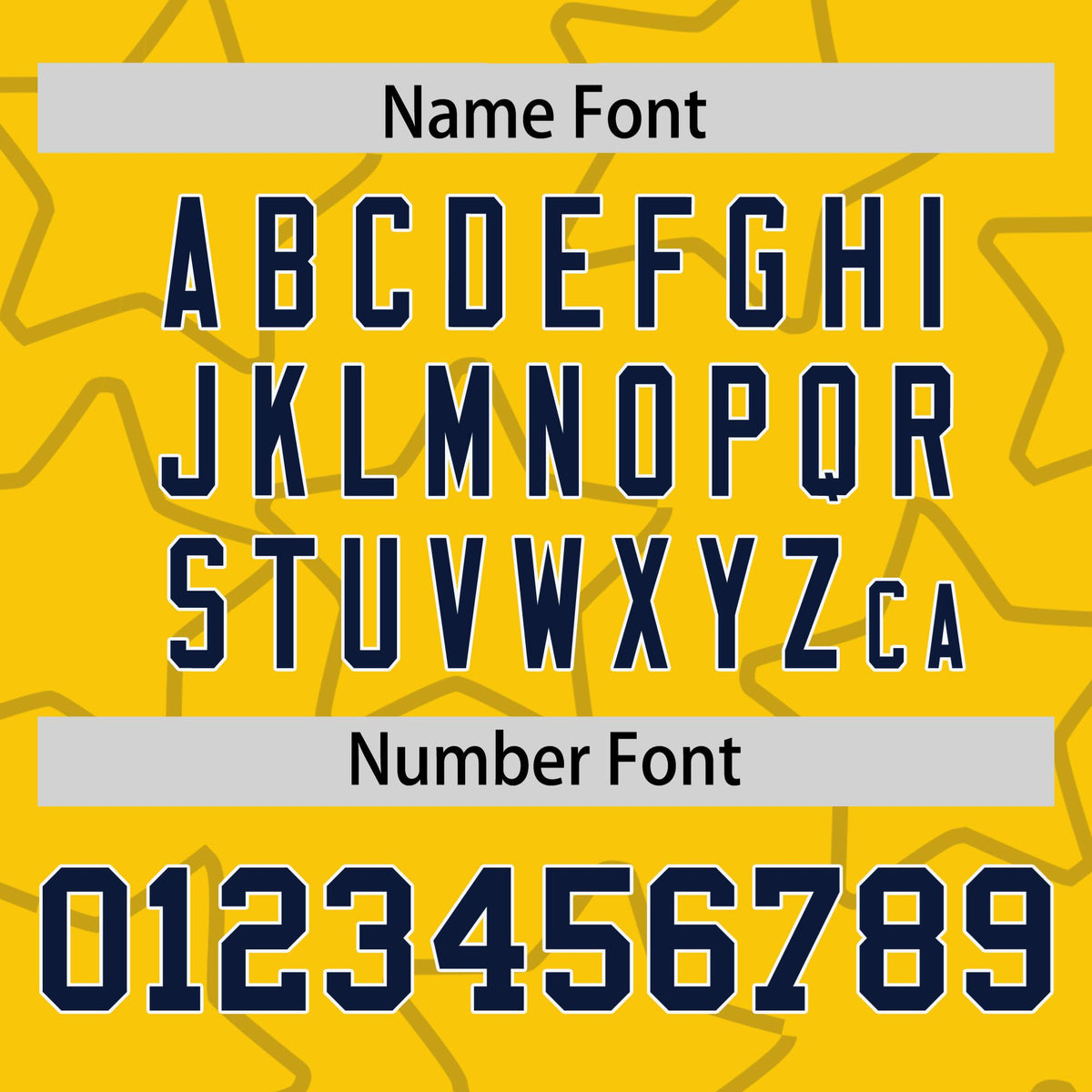 Custom Gold Navy-White Varsity Full-Snap Star Pattern Letterman Baseball Jacket