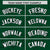 Custom Green White-Black Varsity Full-Snap Star Pattern Letterman Baseball Jacket