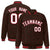 Custom Brown White-Red Varsity Full-Snap Star Pattern Letterman Baseball Jacket