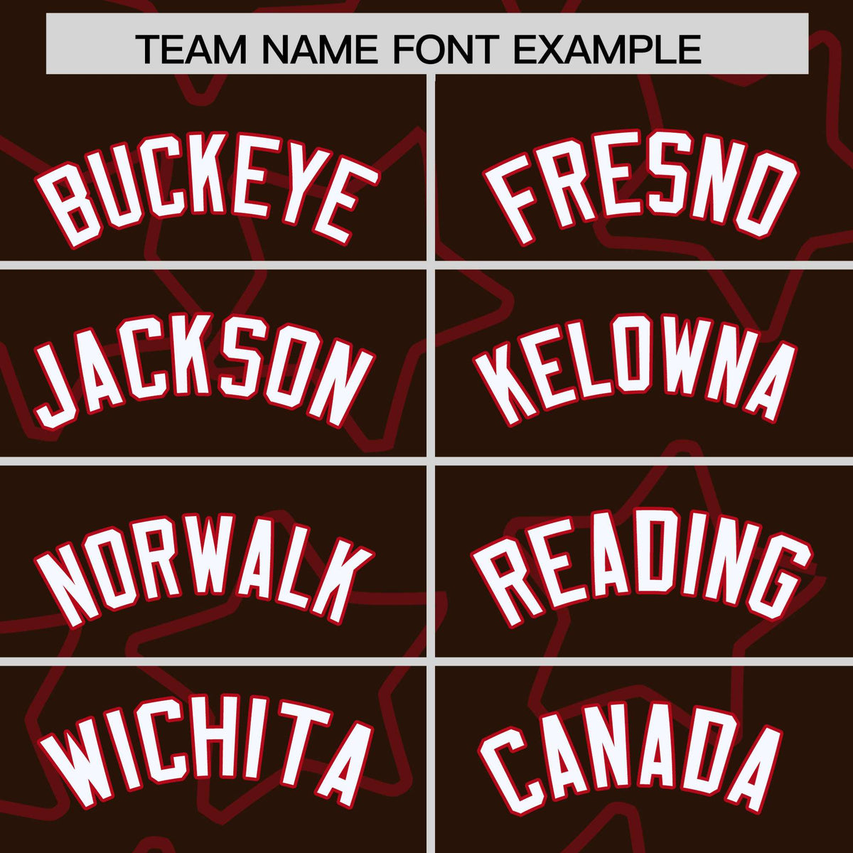 Custom Brown White-Red Varsity Full-Snap Star Pattern Letterman Baseball Jacket