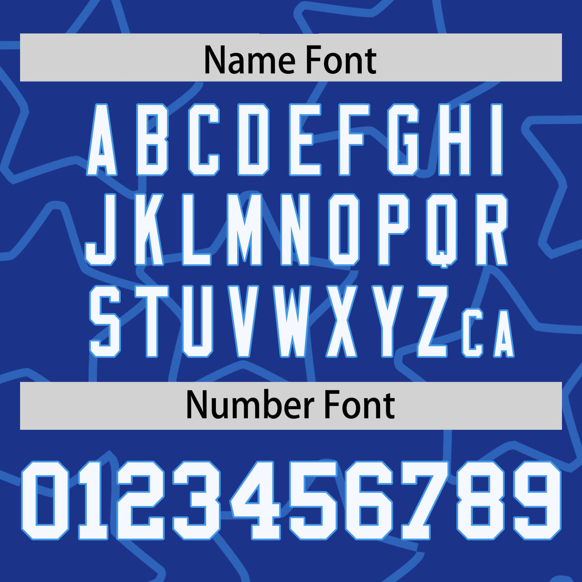 Custom Royal Blue White-Powder Blue Varsity Full-Snap Star Pattern Letterman Baseball Jacket