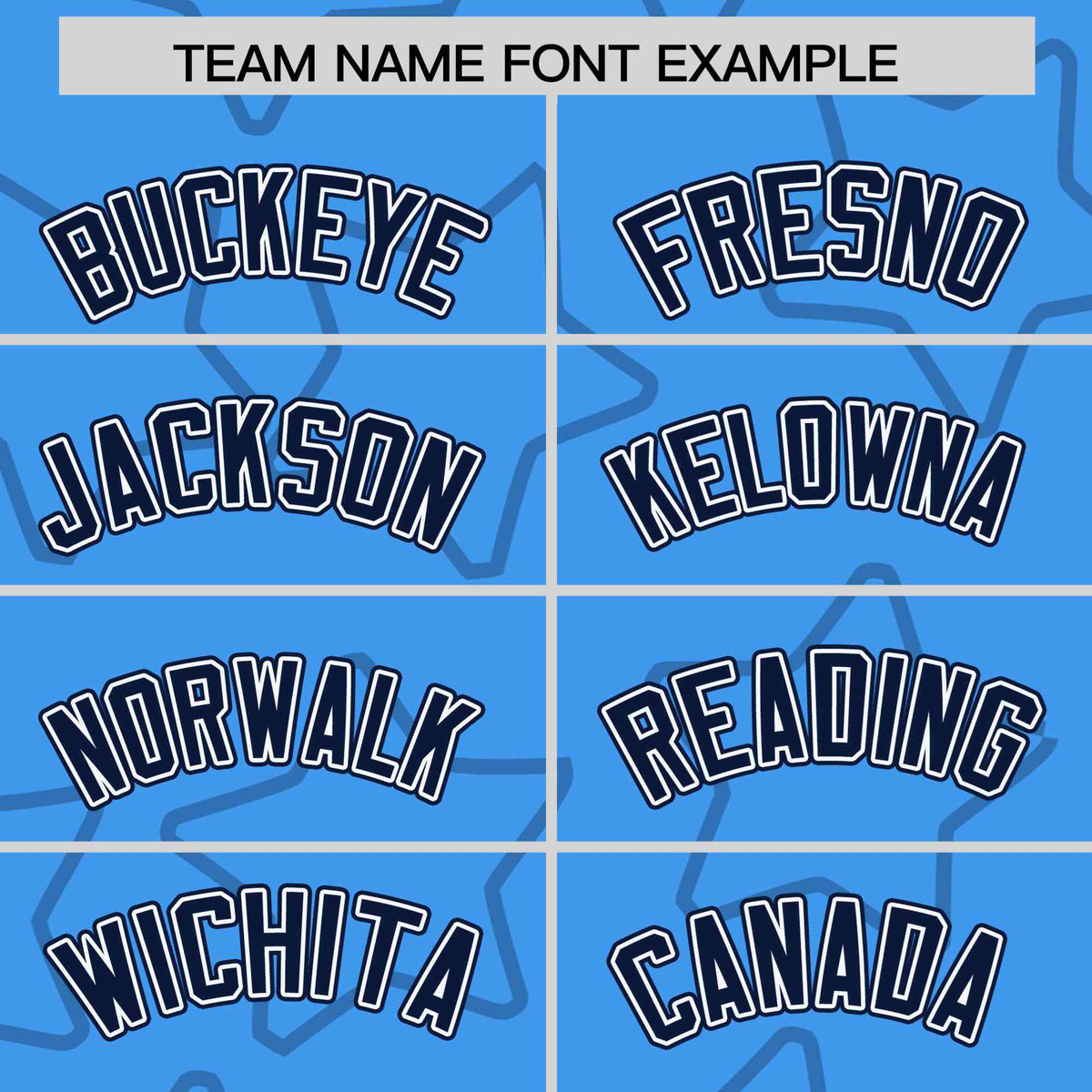 Custom Powder Blue Navy-White Varsity Full-Snap Star Pattern Letterman Baseball Jacket