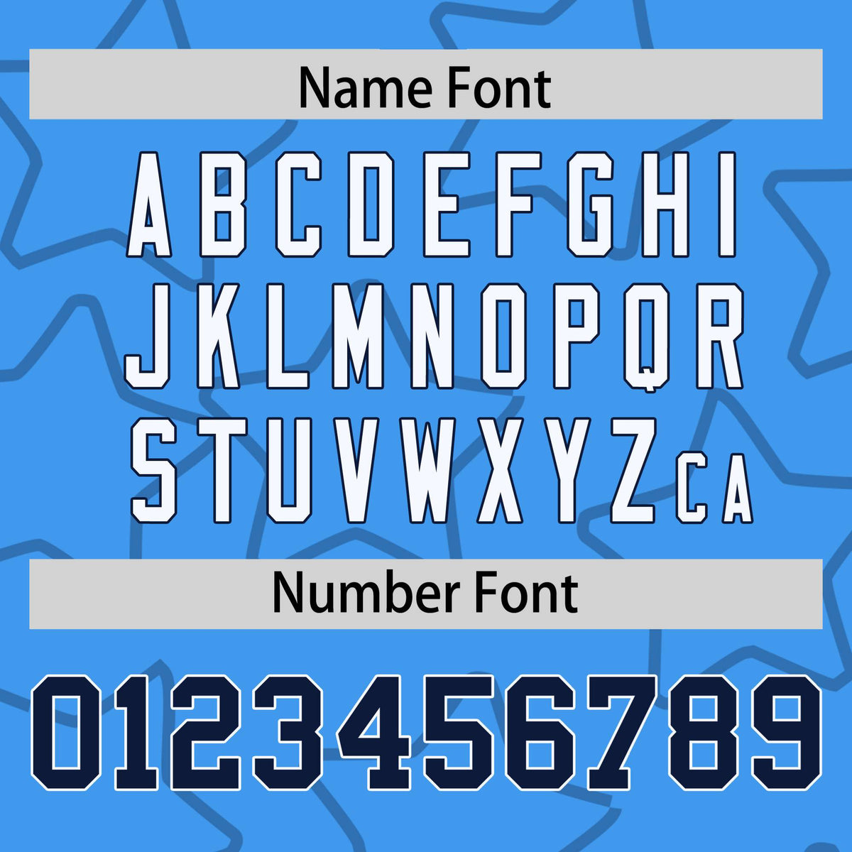 Custom Powder Blue Navy-White Varsity Full-Snap Star Pattern Letterman Baseball Jacket