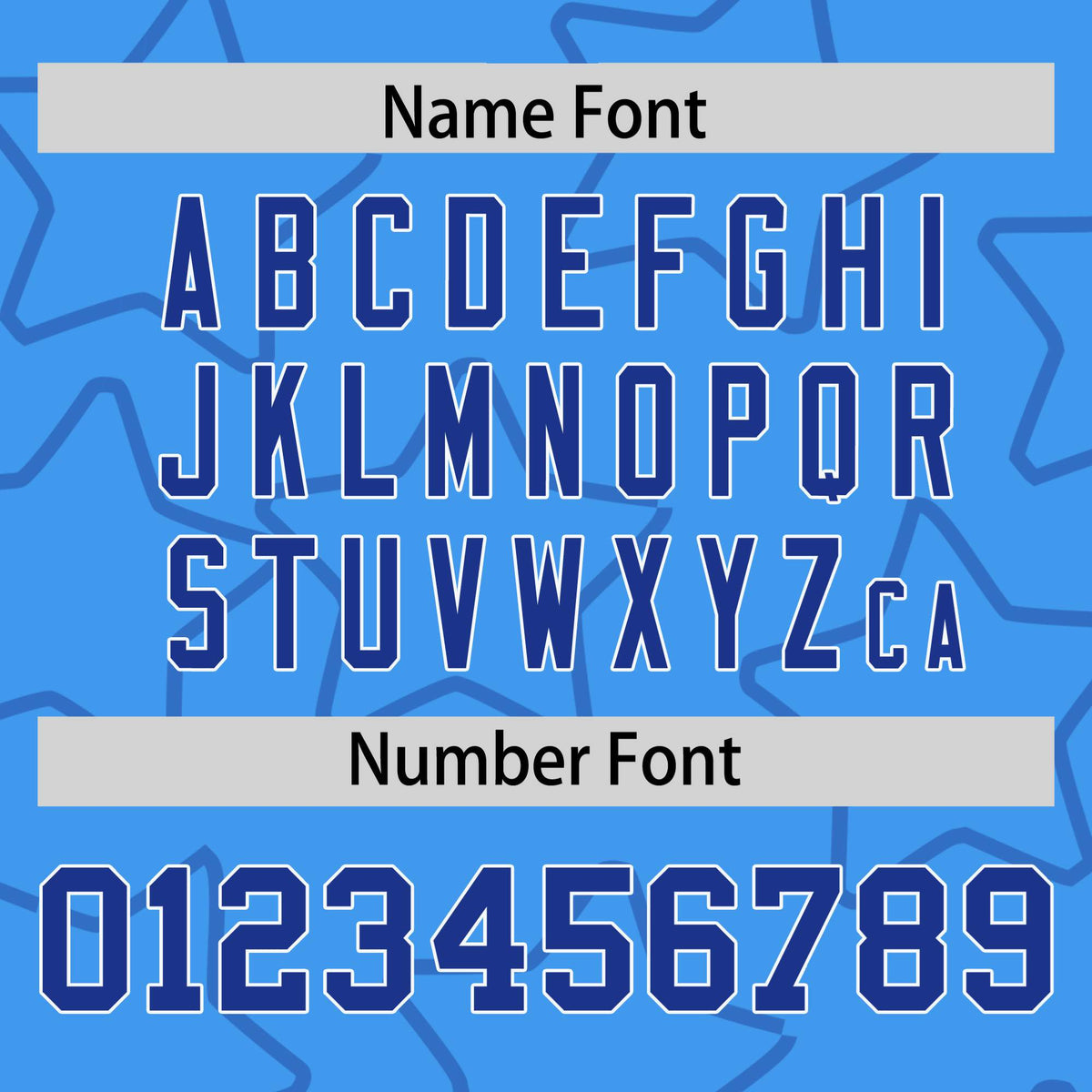 Custom Powder Blue Royal Blue-White Varsity Full-Snap Star Pattern Letterman Baseball Jacket