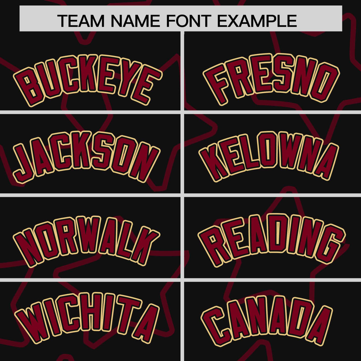 Custom Black Red-Old Gold Varsity Full-Snap Star Pattern Letterman Baseball Jacket