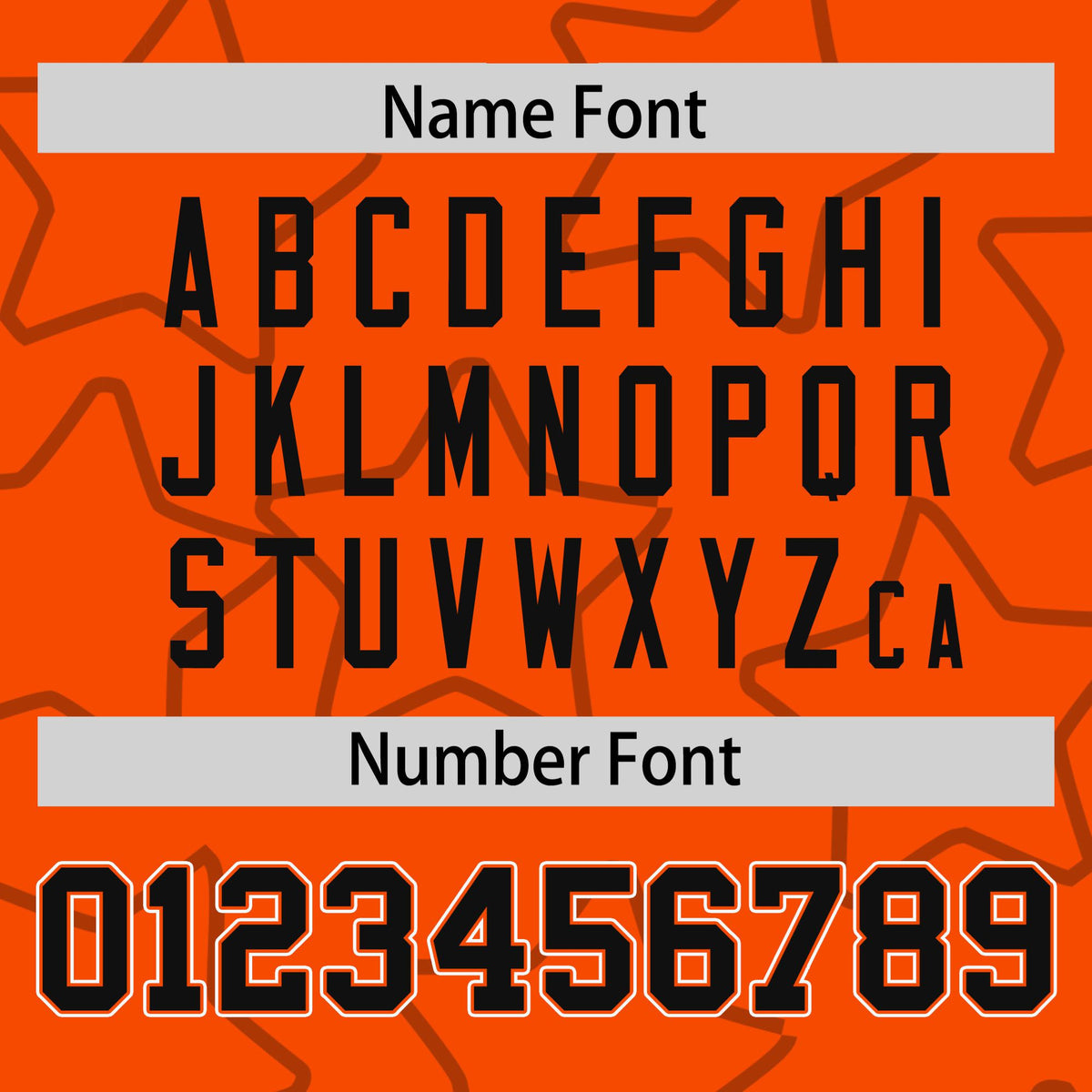 Custom Orange Black-White Varsity Full-Snap Star Pattern Letterman Baseball Jacket