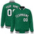 Custom Kelly Green White-Black Varsity Full-Snap Star Pattern Letterman Baseball Jacket