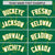 Custom Kelly Green White-Gold Varsity Full-Snap Star Pattern Letterman Baseball Jacket