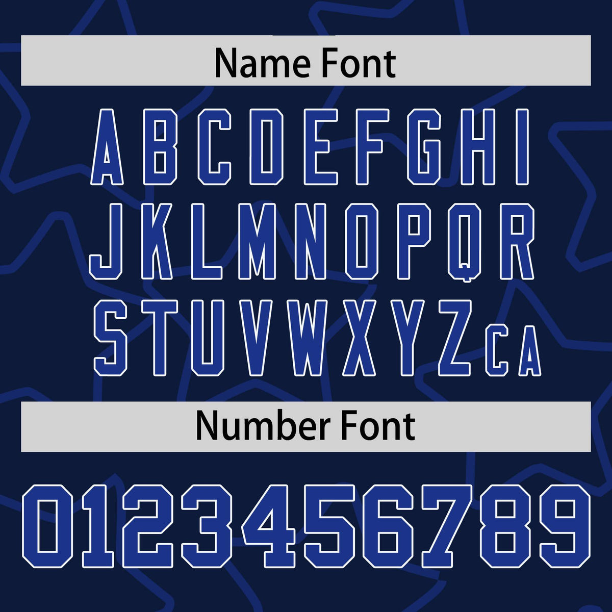 Custom Navy Royal Blue-White Varsity Full-Snap Star Pattern Letterman Baseball Jacket