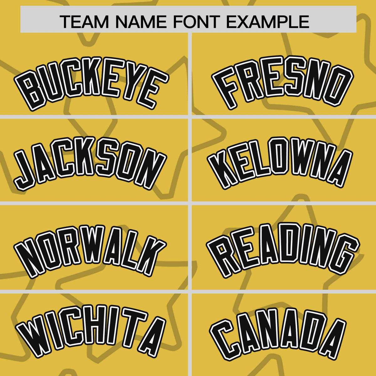 Custom Old Gold Black-White Varsity Full-Snap Star Pattern Letterman Baseball Jacket