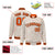 Custom Cream Orange-Black Varsity Full-Snap Star Pattern Letterman Baseball Jacket